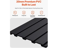 VEVOR Juoda PVC garažo sienelė su modulių dizainu