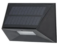 0,5W LED paviršinis lauko šviestuvas, juodas, 3000K, IP44, su saulės baterija