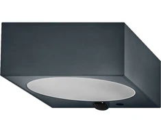 10,7W LED sieninis fasado šviestuvas ENDURA STYLE, tamsiai pilkas, 3000K, dimeriuojamas, su judesio davikliu ir saulės baterija
