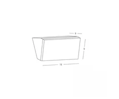 10W LED sieninis fasado šviestuvas, tamsiai pilkas, 3000K, IP65, E417