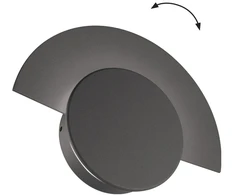 Sieninis šviestuvas 10W LED sieninis fasado šviestuvas SUNRISE, tamsiai pilkas, 3000K, IP54, 4352900
