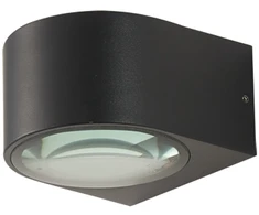 Sieninis šviestuvas 10W LED sieninis fasado šviestuvas PESARO 3K, juodas, 3000K