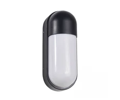10W LED sieninis fasado šviestuvas, juodas, 3000K, IP54, E318