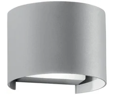 10W LED sieninis fasado šviestuvas DELTA, pilkas, CCT, IP54, šviečia į viršų ir į apačią