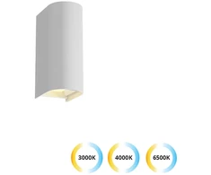 10W LED sieninis fasado šviestuvas AZORES, baltas, 3000/4000/6500K, IP65, 4343000