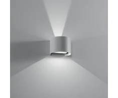 10W LED sieninis fasado šviestuvas DELTA, pilkas, CCT, IP54, šviečia į viršų ir į apačią