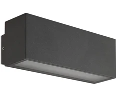 Sieninis šviestuvas 10W LED sieninis lauko šviestuvas PLANIT, tamsiai pilkas, 3000K, IP54, 90096