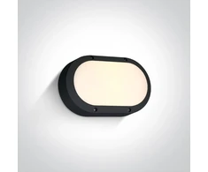 Sieninis šviestuvas 10W LED sieninis lauko šviestuvas, juodas, 3000K, 67442B/B/W