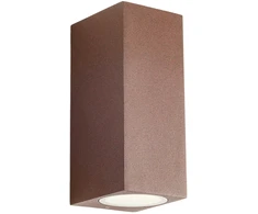 Sieninis šviestuvas 10W LED sieninis lauko šviestuvas BRIO, rūdžių sp., 3000K, IP54, šviečia į viršų ir į apačią, 90531