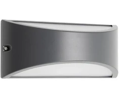 Sieninis šviestuvas 10W LED sieninis lauko šviestuvas SCUDO, tamsiai pilkas, 3000K, IP54