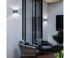 11W LED sieninis fasado šviestuvas MAVENNA, tamsiai pilkas, 3000K, IP54, šviečia į viršų ir į apačią, 4334600