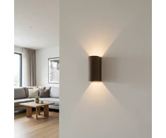 Sieninis šviestuvas 11W LED sieninis fasado šviestuvas GLOWI, juodas, 2700/3000K, IP65, A4011070N