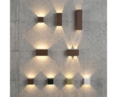 Sieninis šviestuvas 11W LED sieninis fasado šviestuvas KENDO, aukso sp., 2700/3000K, IP65, A2032270O