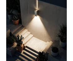 11W LED sieninis fasado šviestuvas LUMO, šlifuoto aliuminio sp., 2700/3000K, IP65, A4006070AL