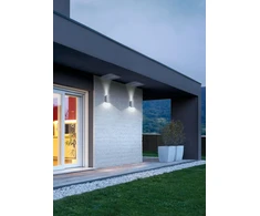 11W LED sieninis lauko šviestuvas TWILL, tamsiai rudas, 3000K, IP65, šviesos kampas - 30° į viršų / 110° į apačią, 9536