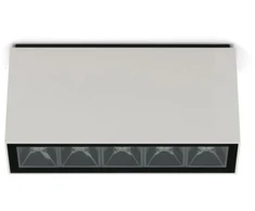12,5W LED paviršinis šviestuvas KURA TOP X5, šviesiai pilkas, 3000K, 52°