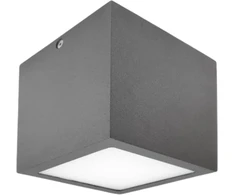 12,5W LED paviršinis lauko šviestuvas KUBIK CEILING, juodas, 4000K, IP44