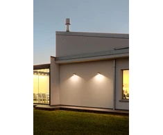 Sieninis šviestuvas 12,5W LED sieninis lauko šviestuvas PHASER, tamsiai pilkas, 3000K, IP54, 90046