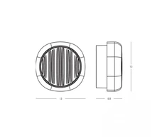 12W LED lauko plafonas, žalios/juodos sp., 3000K, dimeriuojamas, IP65, E493