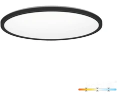12W LED lubinis šviestuvas NIVERA CIRCLE, juodas, 3000/4000/6000K, IP54