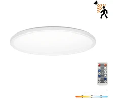 12W LED lubinis šviestuvas NIVERA CIRCLE, baltas, 3000/4000/6000K, su judesio davikliu, IP54