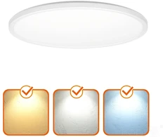12W LED lubinis šviestuvas NIVERA CIRCLE, baltas, 3000/4000/6000K, IP54
