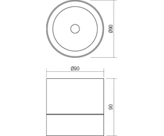 12W LED paviršinis lauko šviestuvas SHAFT, baltas, 3000K, IP65, 90626
