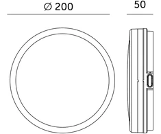 12W LED paviršinis šviestuvas NAIROS PREMIUM G2, juodas, 3000K/4000K/6500K