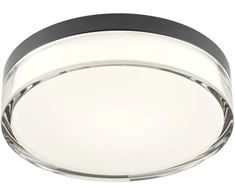 12W LED paviršinis šviestuvas FRISBI, matinės juodos sp., 3000/4000K, IP44, 01-3735