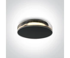 12W LED plafonas, juodas, 3000K, 67478/B/W