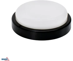 Lubinis šviestuvas Bemko 12W LED plafonas KANLO, juodas, 4000K, IP54, 120°, su judesio davikliu