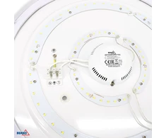 12W LED plafonas TOKAR, baltas, 4000K, IP44, 120°