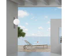 Sieninis šviestuvas 12W LED sieninis fasado šviestuvas MATTY, pilkos/baltos sp., 3000K, IP65, 4353400