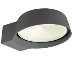 12W LED sieninis fasado šviestuvas, tamsiai pilkas, 3000K, IP54, E464