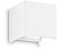 Sieninis šviestuvas Ideal Lux 12W LED sieninis fasado šviestuvas ATOM, baltas, 3000K, IP54, 313436