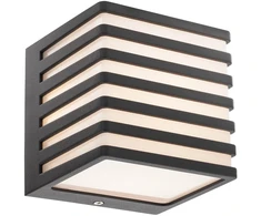 Sieninis šviestuvas 12W LED sieninis lauko šviestuvas BLAZE, tamsiai pilkas, 3000K, IP54
