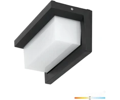 Sieninis šviestuvas 12W LED sieninis lauko šviestuvas LENTERO, juodas, 4000K, su judesio davikliu, IP54