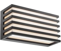 Sieninis šviestuvas 12W LED sieninis lauko šviestuvas BLAZE, tamsiai pilkas, 3000K, IP54