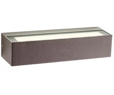 12W LED sieninis lauko šviestuvas AROOS, rūdžių sp., 3000K, IP65, šviečia į viršų ir į apačią, 90258