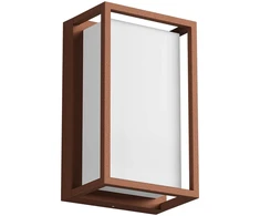 Sieninis šviestuvas 12W LED sieninis lauko šviestuvas QUADRIS, rūdžių sp., 3000K, IP54, 90534