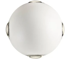12W LED sieninis lauko šviestuvas MILESTONE, baltas, 3000K, IP54, šviečia į viršų ir į apačią, 90499