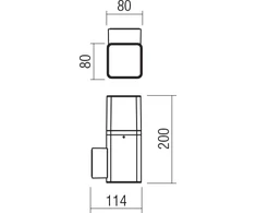 Sieninis šviestuvas 13W LED sieninis lauko šviestuvas VOLT, tamsiai pilkas, 3000K, IP54, 90605