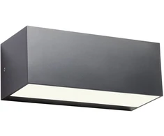 Sieninis šviestuvas 13W LED sieninis lauko šviestuvas LAMPRIS, tamsiai pilkas, 3000K, IP65, 90154