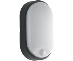14W LED lubinis fasado šviestuvas su judesio davikliu SENSITIVE, antracito sp., 4000K, IP54