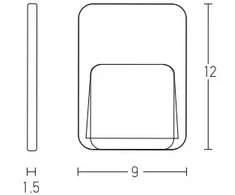 1.5W LED paviršinis lauko šviestuvas, baltas, 3000K, E187