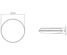 15W LED plafonas MILO, baltas, 4000K, su judesio davikliu