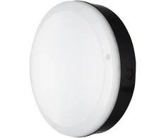 Sieninis šviestuvas Ledvance 15W LED plafonas SURFACE BULKHEAD 300, juodas, 4000K, su sensorium