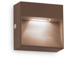 Sieninis šviestuvas Ideal Lux 1,5W LED sieninis fasado šviestuvas DEDRA, kavos sp., 3000K, IP65, 328621