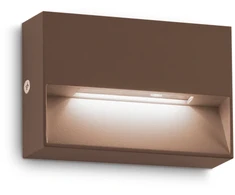 Sieninis šviestuvas Ideal Lux 1,5W LED sieninis fasado šviestuvas DEDRA, kavos sp., 3000K, IP65, 316895