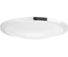 17,5W LED plafonas FIZZ, baltas/chromo sp., 4000K, IP44